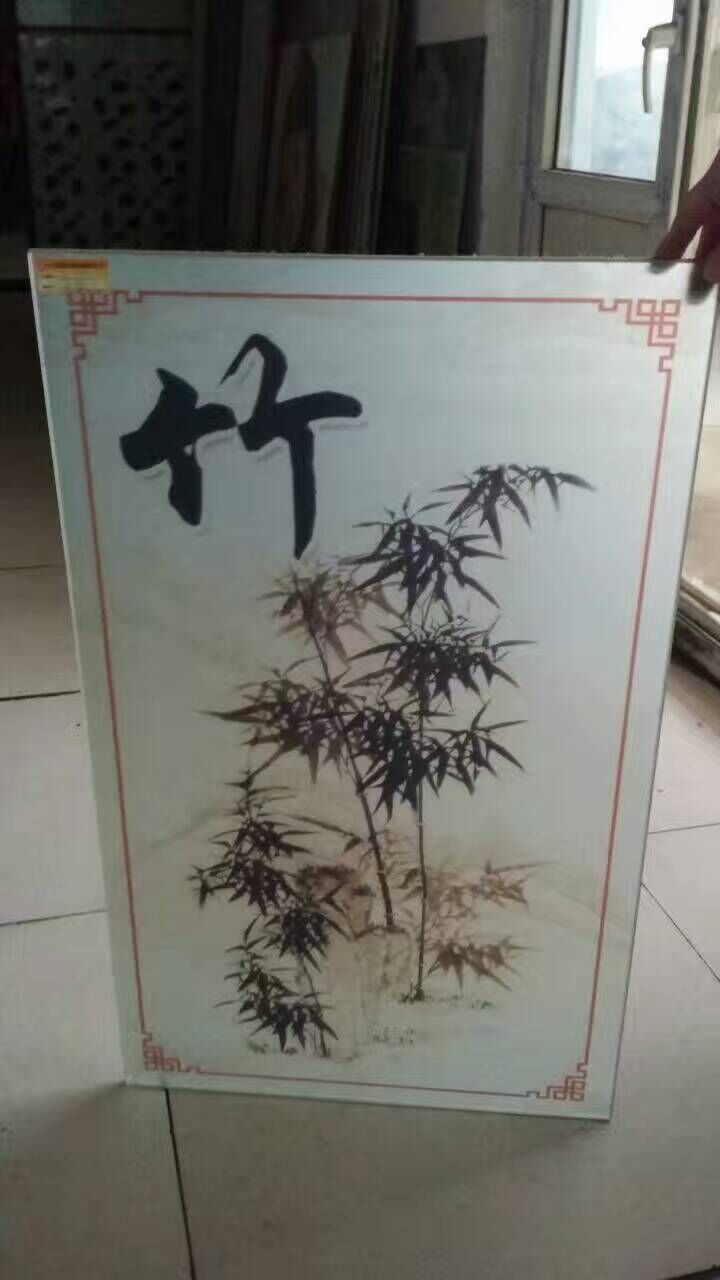 梅、兰、竹、菊艺术玻璃